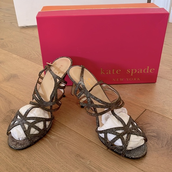 Kate Spade Bronze Glitter Heel - Picture 1 of 3